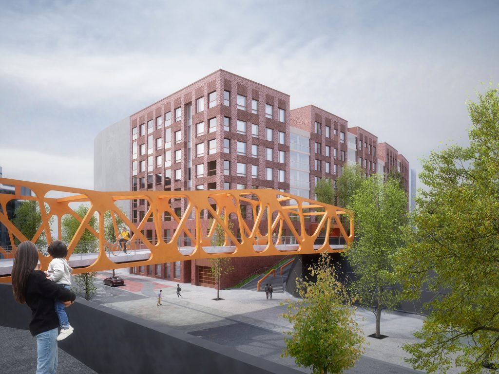 Kiertotalouskortteli Länsisatamankadun yli