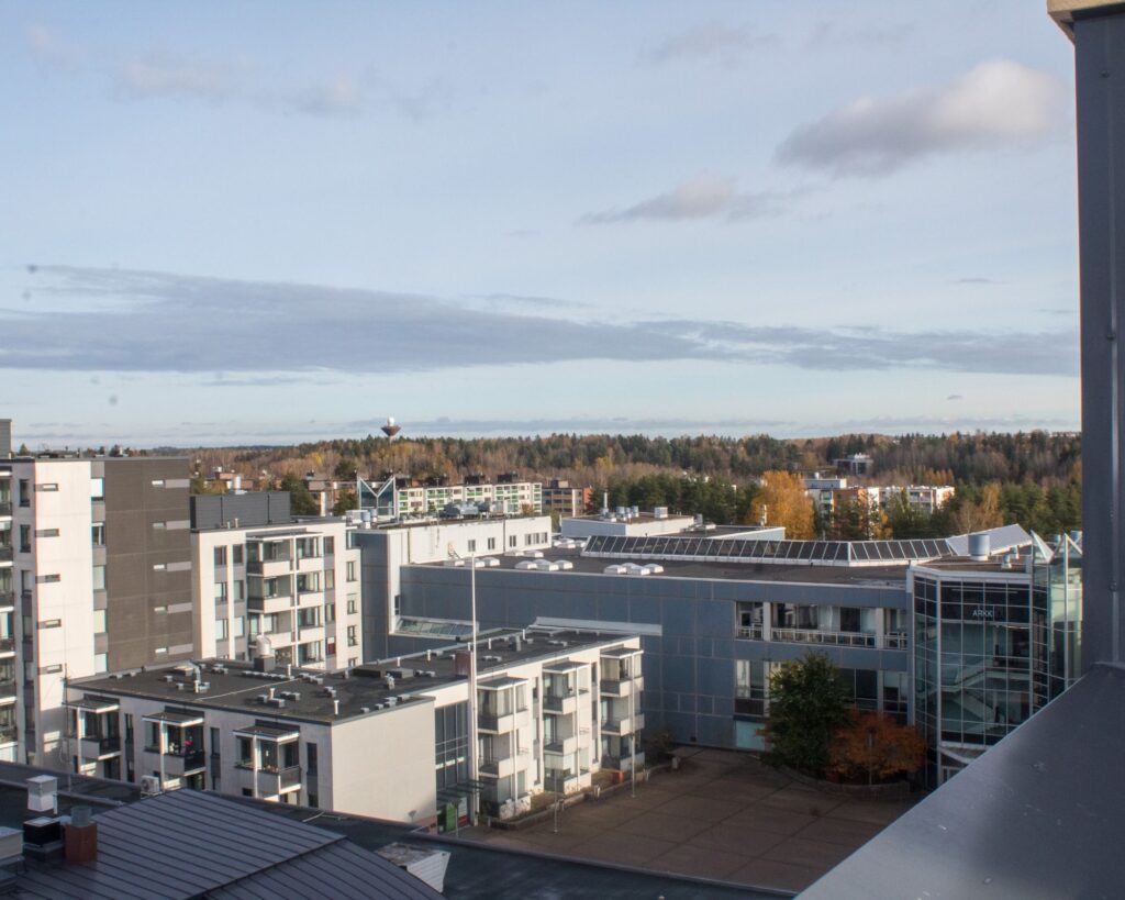 Näkymät Katariinan asukastilan parvekkeelta