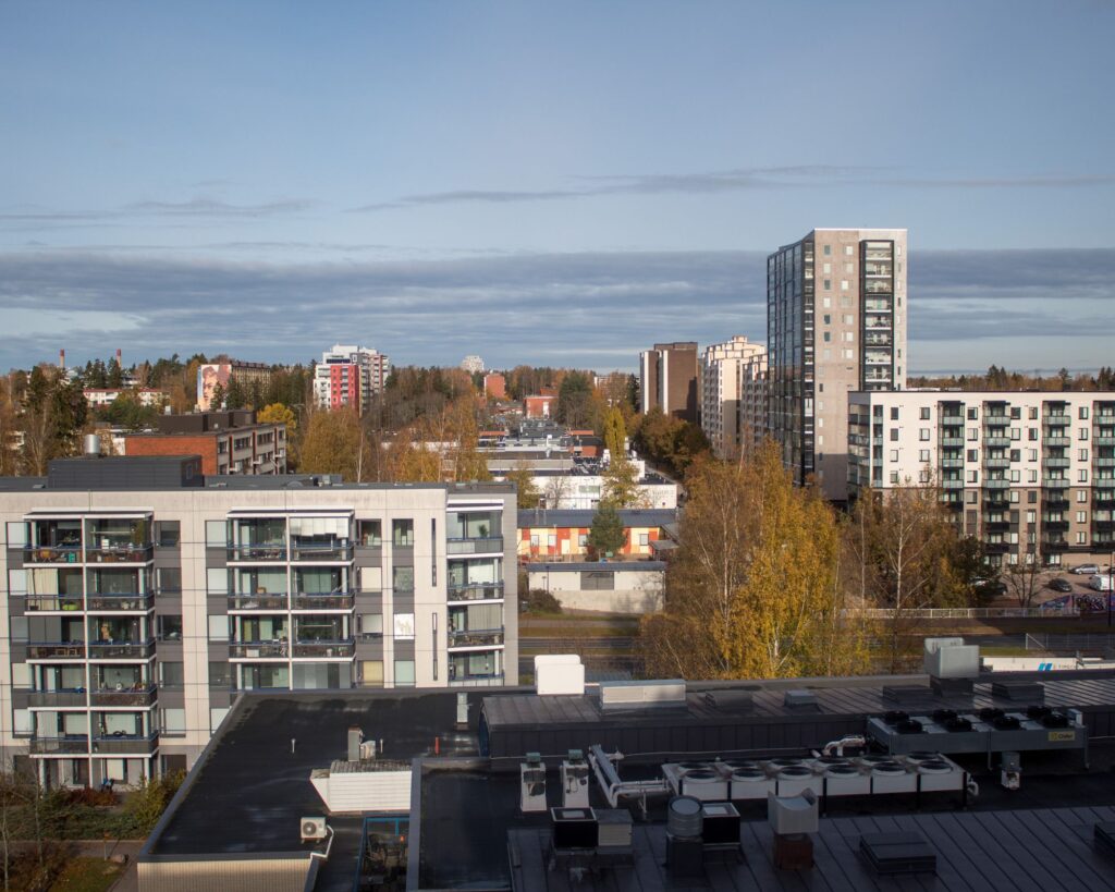 Näkymät Katariinan asukastilan parvekkeelta